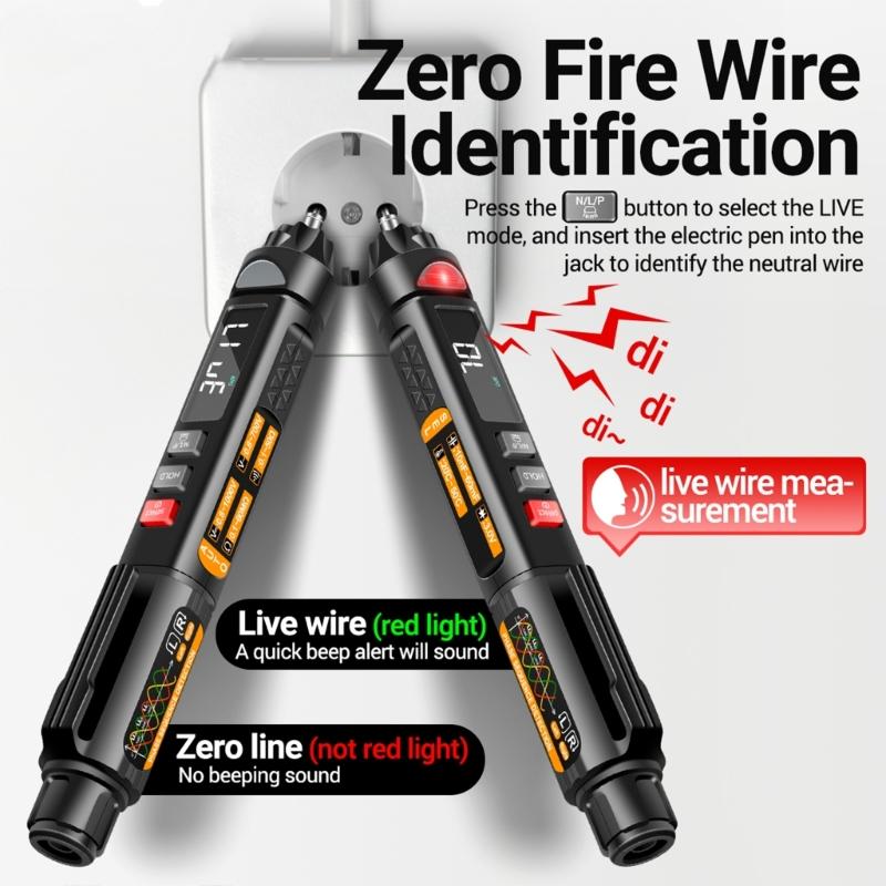 Tester napětí s hlasovým odečtem Elektrický tester Multimetr s perem Malý multimetr Profesionální multimetr s perem