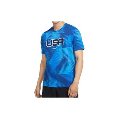 Dri-FIT Mixed Relays Running T-Shirt Men Tops Sheer-Blue CW0938-406