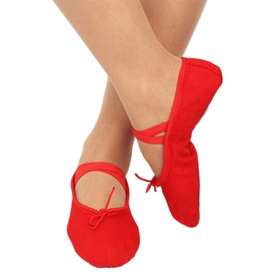 Women Girls Adult Soft Sole Ballet Dance Shoes Fitness Gymnastics Canvas Shoes