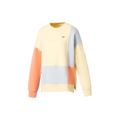 Sportlich lässiger Rundhals-Pullover Sweatshirt Damen Sweatshirt Beige 535366-41
