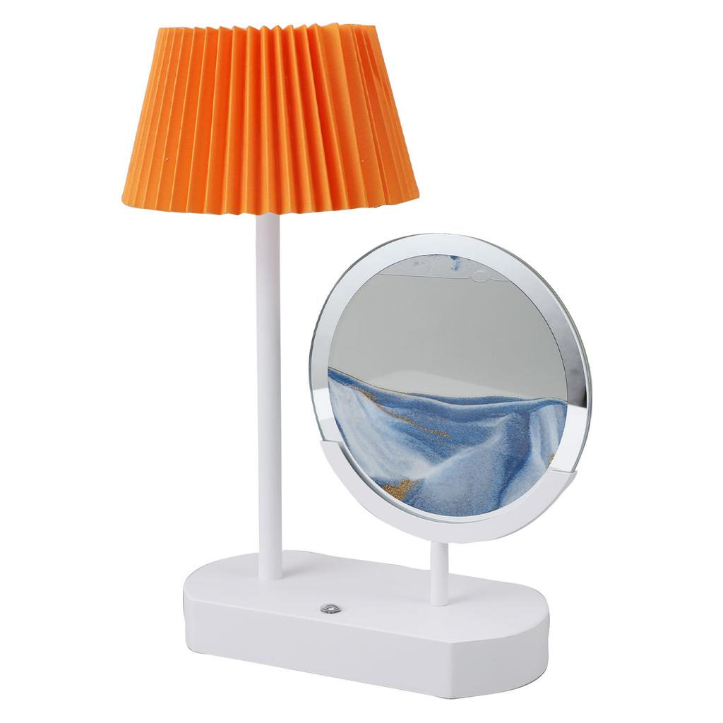 Moving Sand Art Desk Lamp Creative Cordless Touch Control Stepless Dimming 3 Color Quicksand Lamp