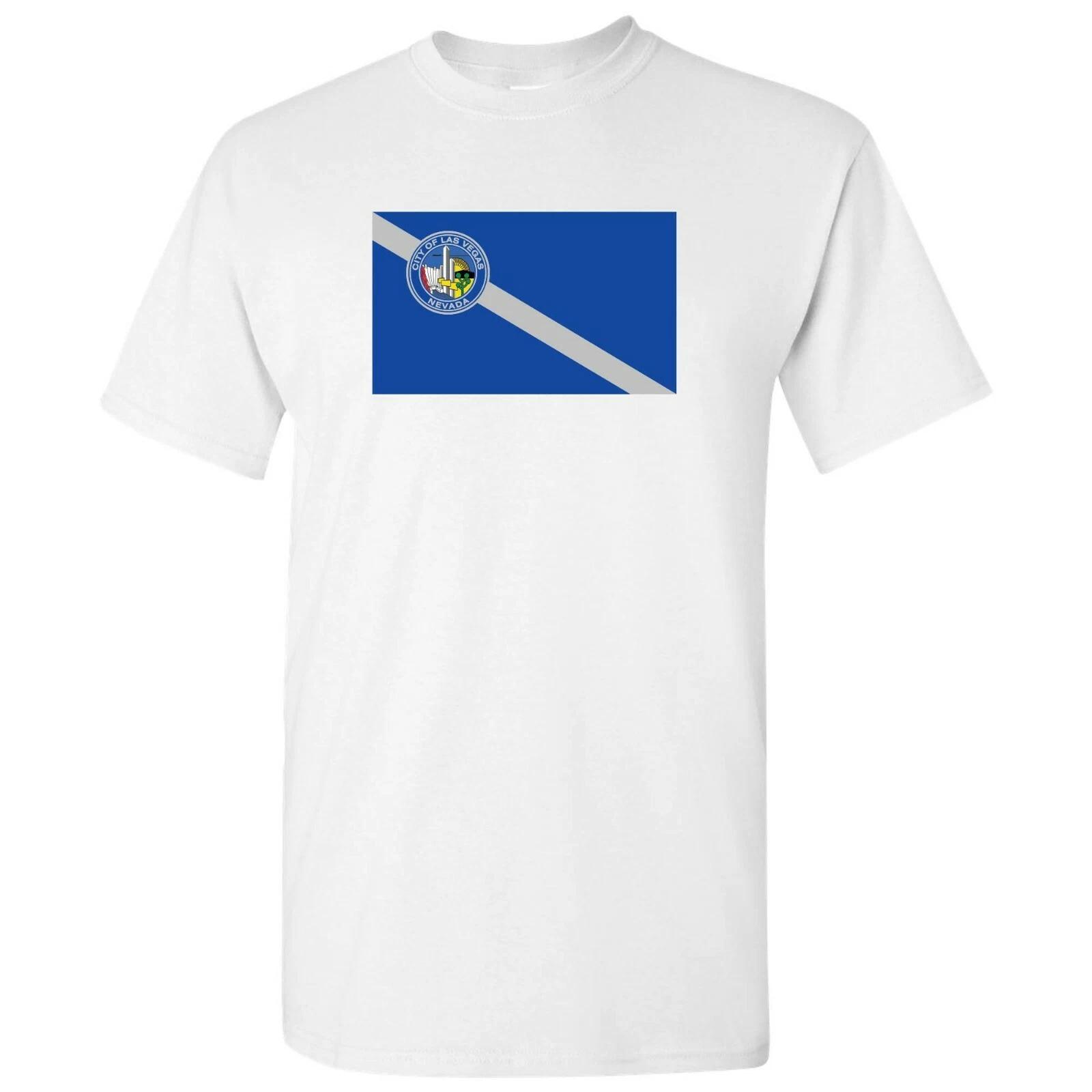 

North Las Vegas US City Flag Basic Cotton T-Shirt - White XL