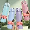 1PC Dachshund Dog Heart Balloon 750ml Color Plastic Sports Water Bottle Leakproof Flip Straw Lid Suitable for Sports Office Home Use