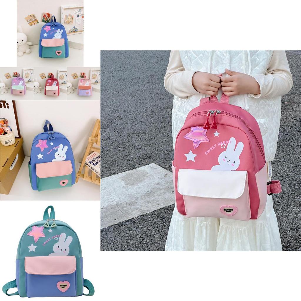 Cute Rabbit Childrens School Bag Animal Design Nylon Toddler Backpack