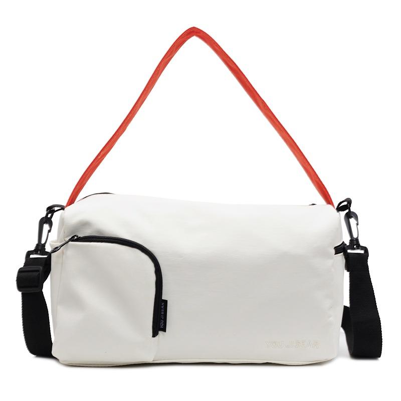 Sports Style Large Capacity Fitness Bag Contrast Color Design Shoulder Crossbody Bag Pillow Bag
