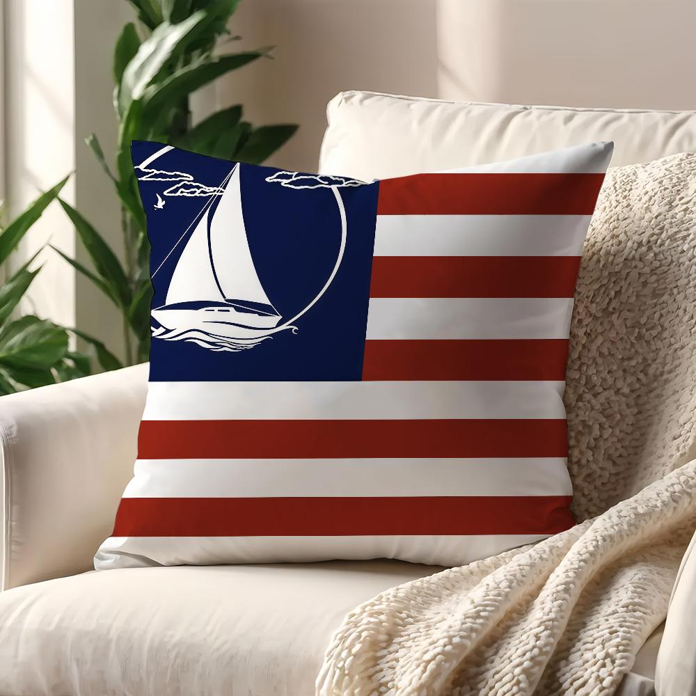 NNordic Dark Blue Nautical Collection cushion cover For Pillow Printing Sofa Decoration Home Car Room Office Nordic Simplicity