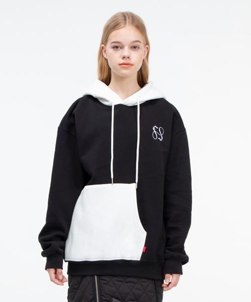 Fake Mama Ff Logo Colorblock Hoodie [Black] Sable
