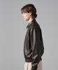 Fillchic Leather Blouson (Dark Brown)
