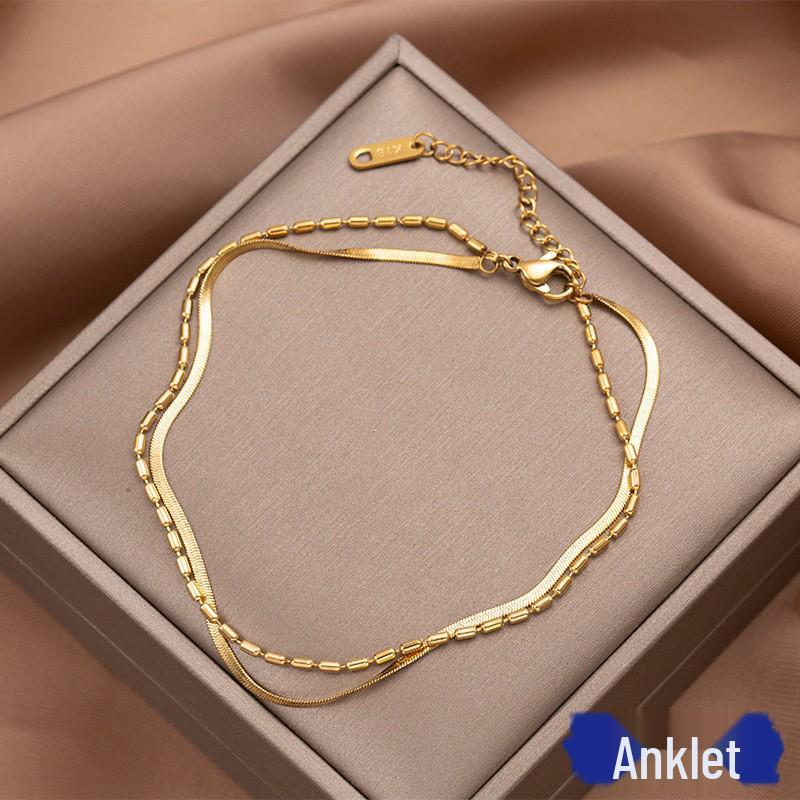 Bracelet Serpent Os Élégant Double Couche pour Femmes - Design Tendance et Polyvalent qui Dure Sans Décoloration