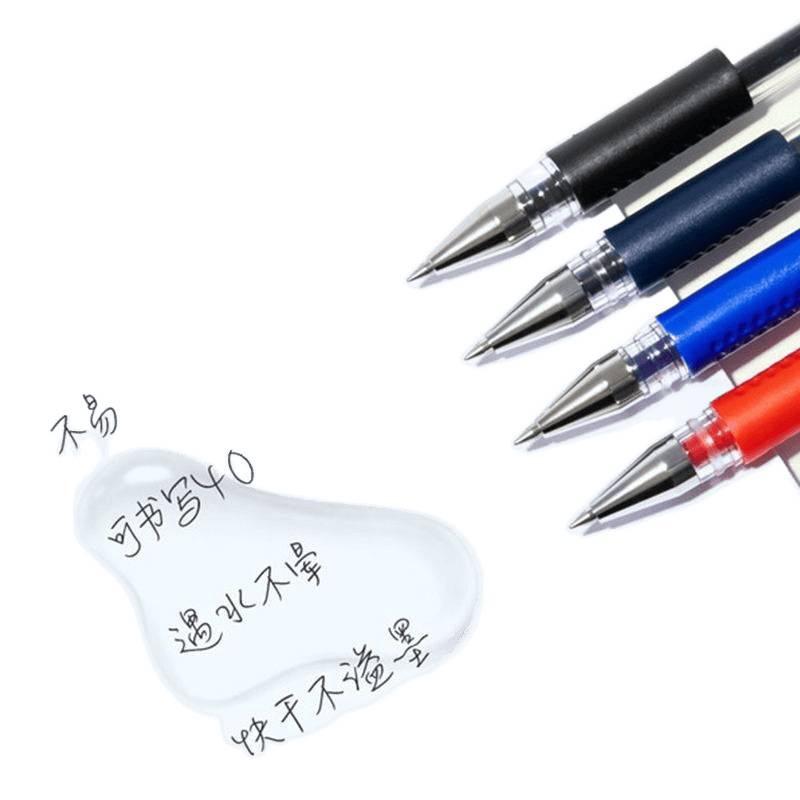 0.5mm Neutral Pens: Office Sign, Black, Red, and Blue Water-Based Ballpoint Pens for Students