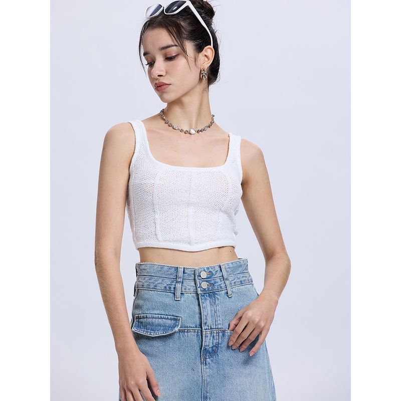 Za2025 Summer New Women clothes Versatile Slimming Sexy Navel Short Knitted Sling Sleeveless Vest Top