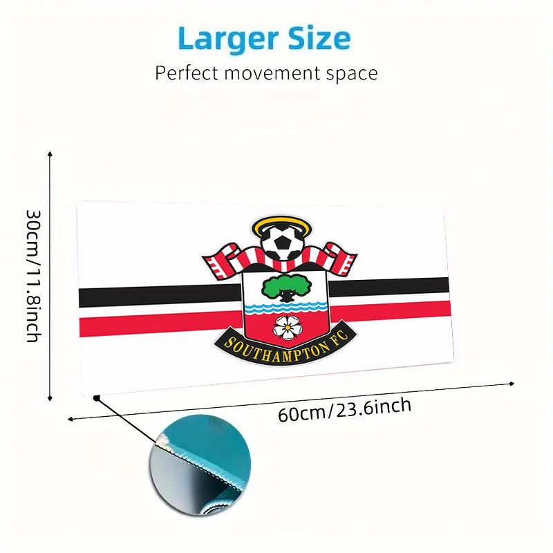 Southampton FC Print Cushion Non-slip Laptop Tablet Big Mousepad XXL Mat Mini PC Playmat With Lock Edge
