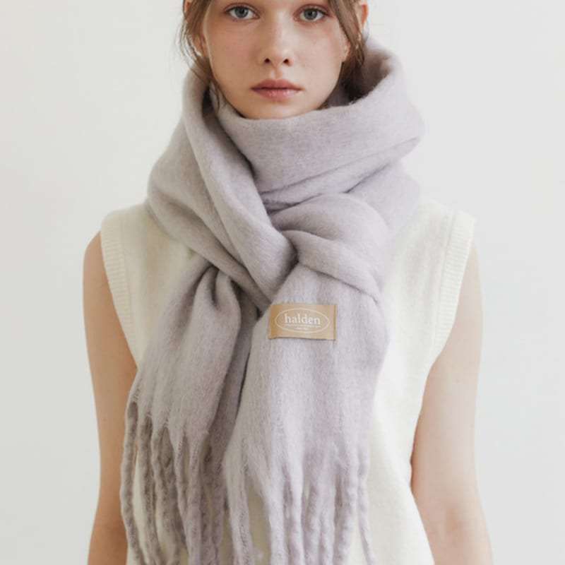 halden heavy hairy muffler (M026_light grey)