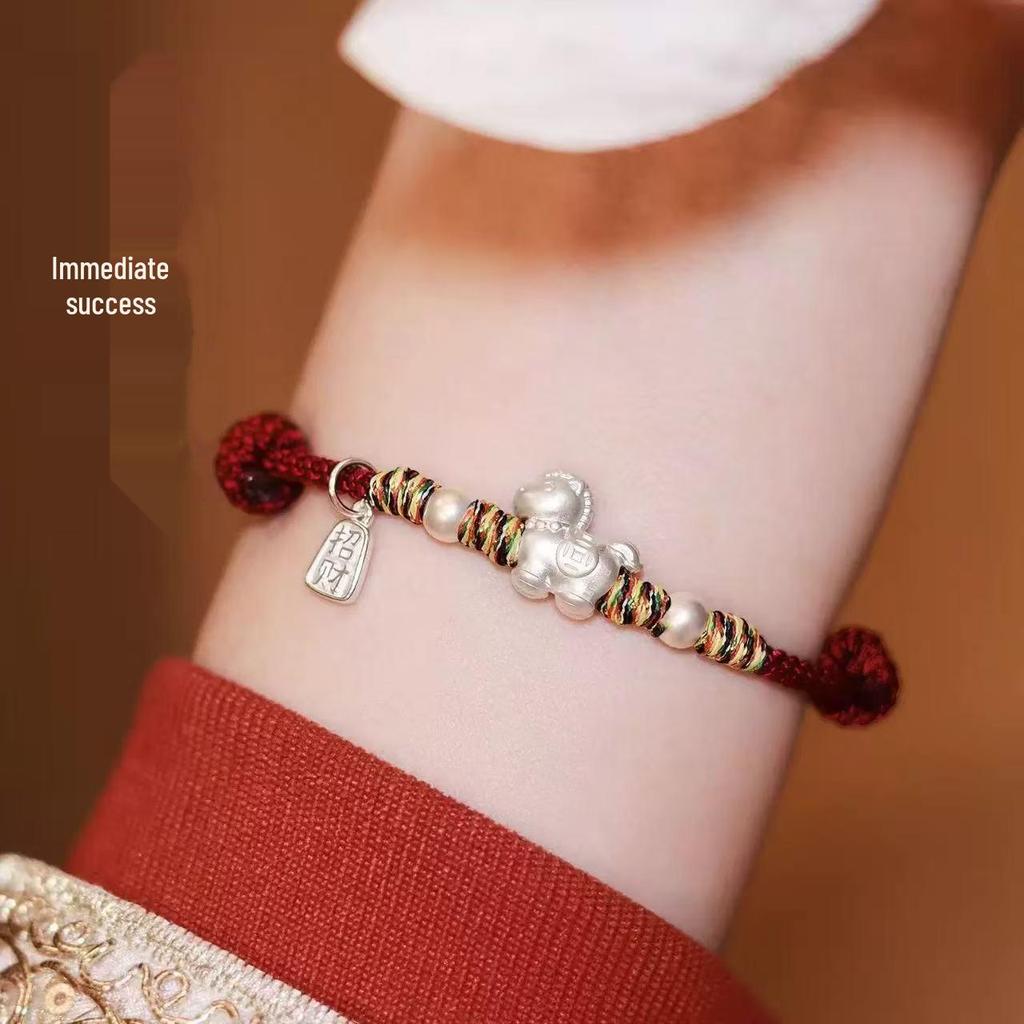 2026 Year of the Horse Red String Bracelet for Women - Woven Rope Gift for Girlfriend
