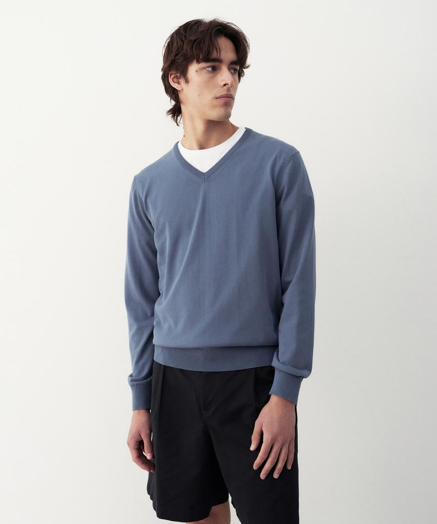 Jeilium Allen Summer Essential V-Neck Knit Blue (Dry Touch)