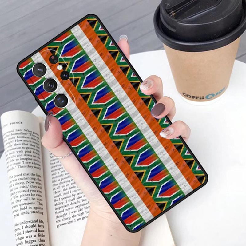 South African Flag phone case Cover For Samsung Galaxy S24 S25 Ultra S21 S22 Ultra S10E Note 10 Plus Note 20 FE S23