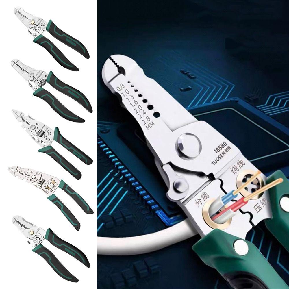 High-carbon Steel Wire Stripping Pliers Non-Slip Hand Tools Wire Stripping Tool Multifunctional Comfortable Pincers Electrician