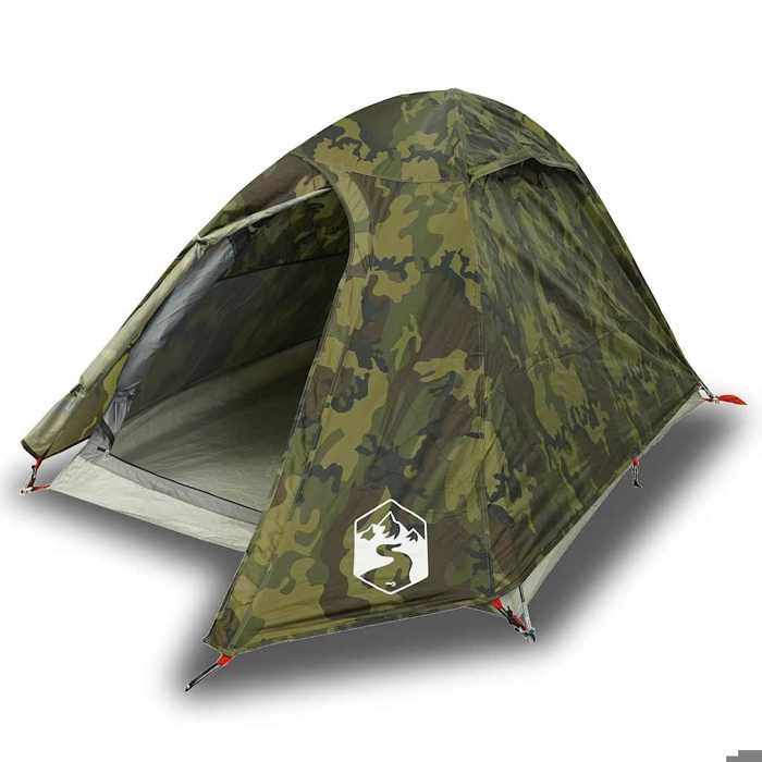 VidaXL 2-Person Waterproof Camouflage Dome Camping Tent, Tent, Camping Shelter, Garden Shelter, Garden Tent, 4009614