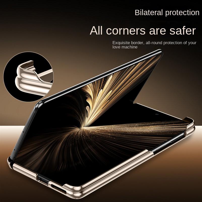 Napapi Double-Sided Protective Wrist Strap Case For Honor Magic V5 magic V3 V2 Electroplated Frame Slim Protect Cover