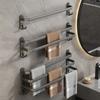 Modern Aluminum Wallmounted Towel Rack With Antimildew Finish For Bathroom And Kitchen Storage