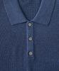 ANALOG MOOD Hacci Button-Up Collar Short Sleeve Knit (Blue)