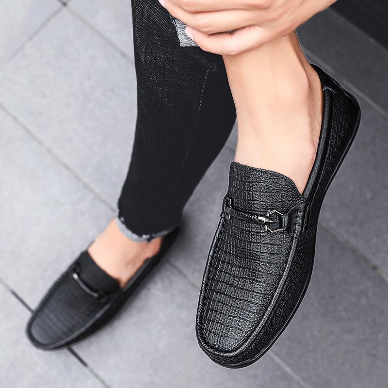 Модная обувь Мужские красные мокасины Мужские офисные туфли Кожаные повседневные туфли — фото 3