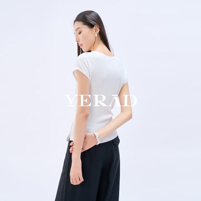 YERAD Women s Elegant Mulberry Silk Blend Knit Top M