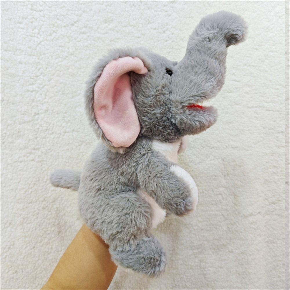 

Плюшевая ручная кукла с подвижным ртом, слон, лев, животное, ручные куклы, детская игрушка, творческая игра Elephant