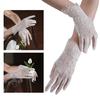 Elegant Fingerless Gloves Flower Brimmed Unique Outfits Lace Gloves for Flapper Bride Wedding Dancing Accessories