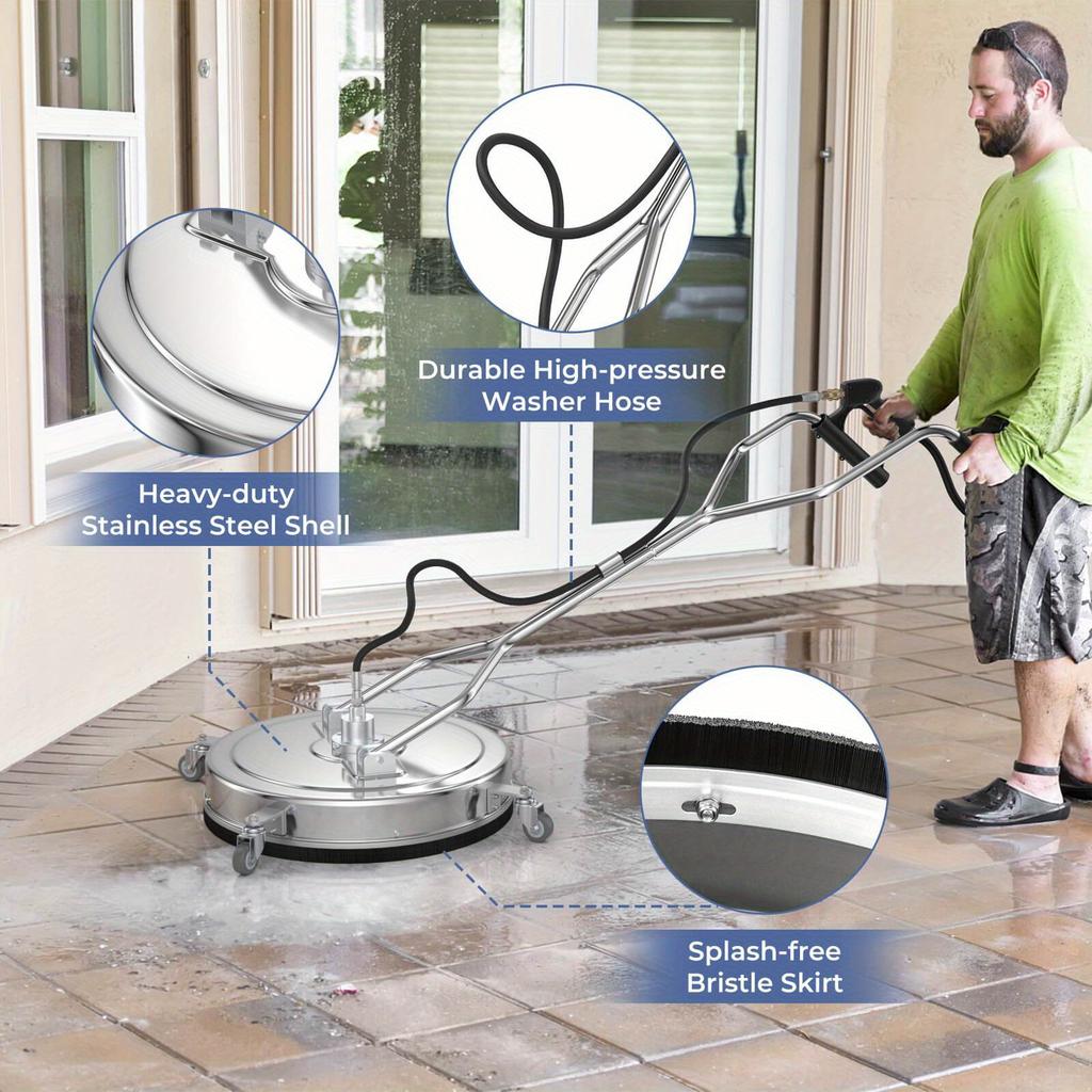 20" Pressure Washer Surface Cleaner Stainless Steel Power Cleaner Attachment