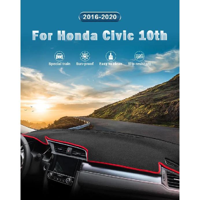 For Honda Civic 10th 2016 2017 2018 2019 2020 Car Dashboard Mat Sun Shade Instrument Desk Non-slip Cover Accessories