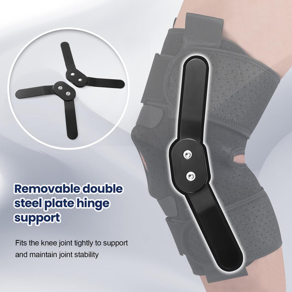 Durable And Safe Hinged Knee Brace With Side Stabilizers & Patella Gel Pads Knee Pain For Men Women Meniscus Tear Acl Mcl Injury Recovery
