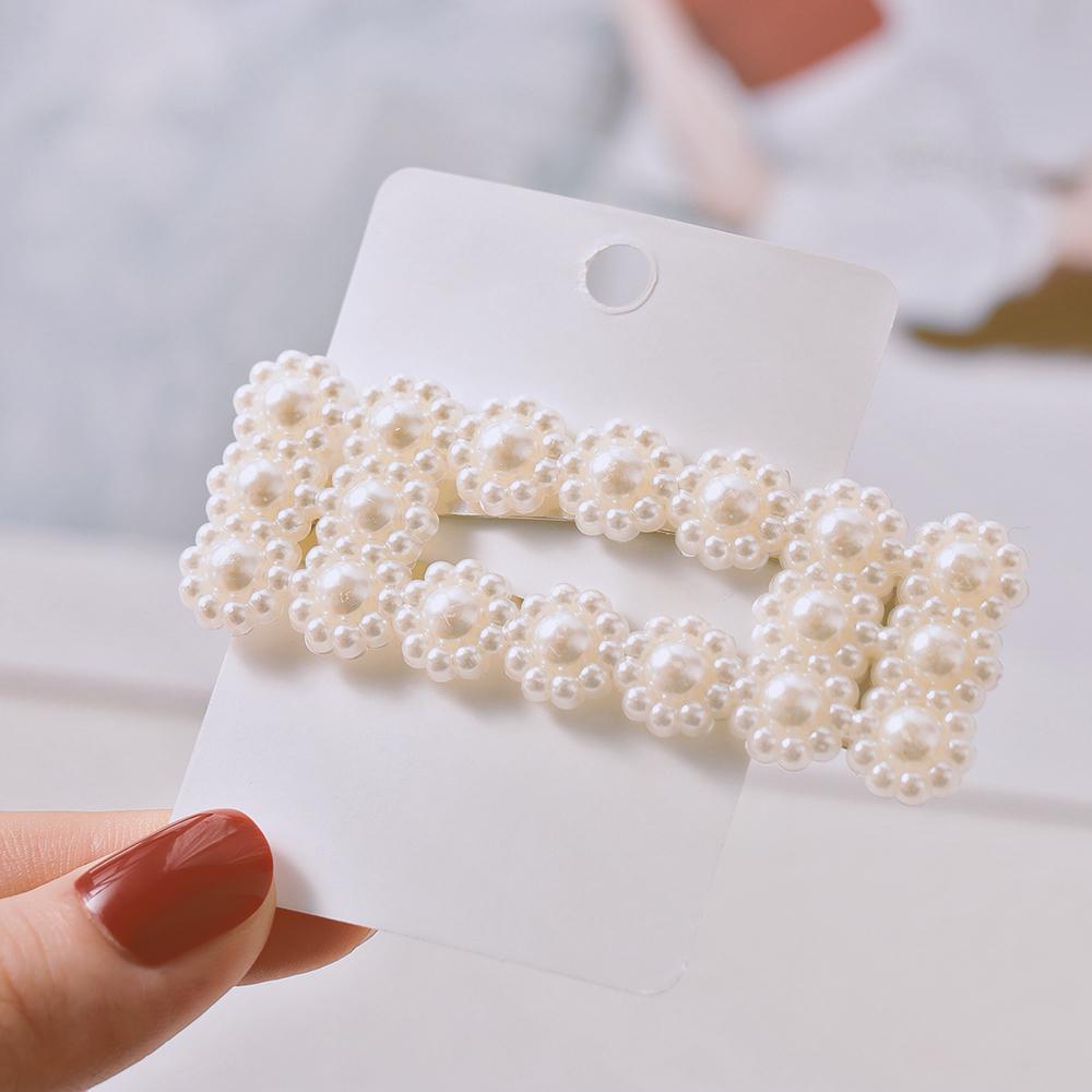 

1PC Elegant BB Hair Pins Metal Fashion Barrettes Hairpins Korea Chic Imitation Pearl Hair Clip Hair Styling Accessories