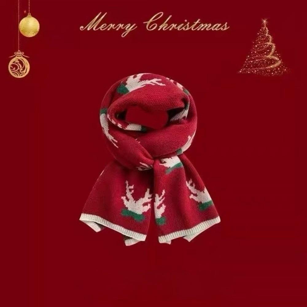 Windproof Neck Warmer Knitted Neckerchief New Knitted Scarf Christmas