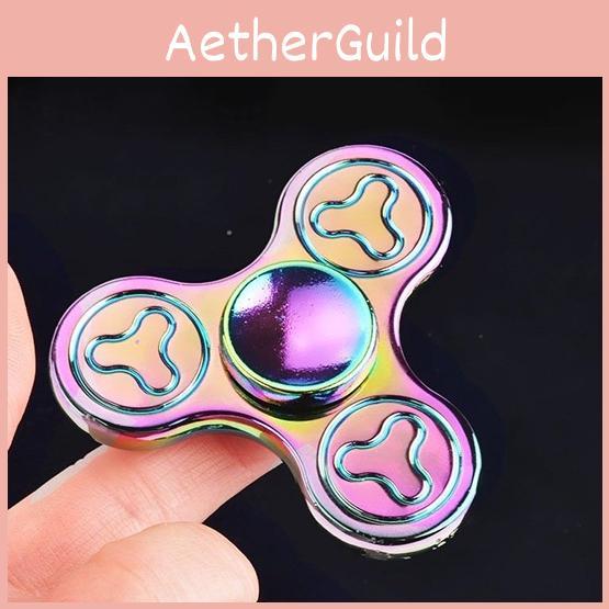 Spinner Tri Fidget Arco-Íris de Qualidade Premium Para Alívio do Estresse e Aumento do Foco
