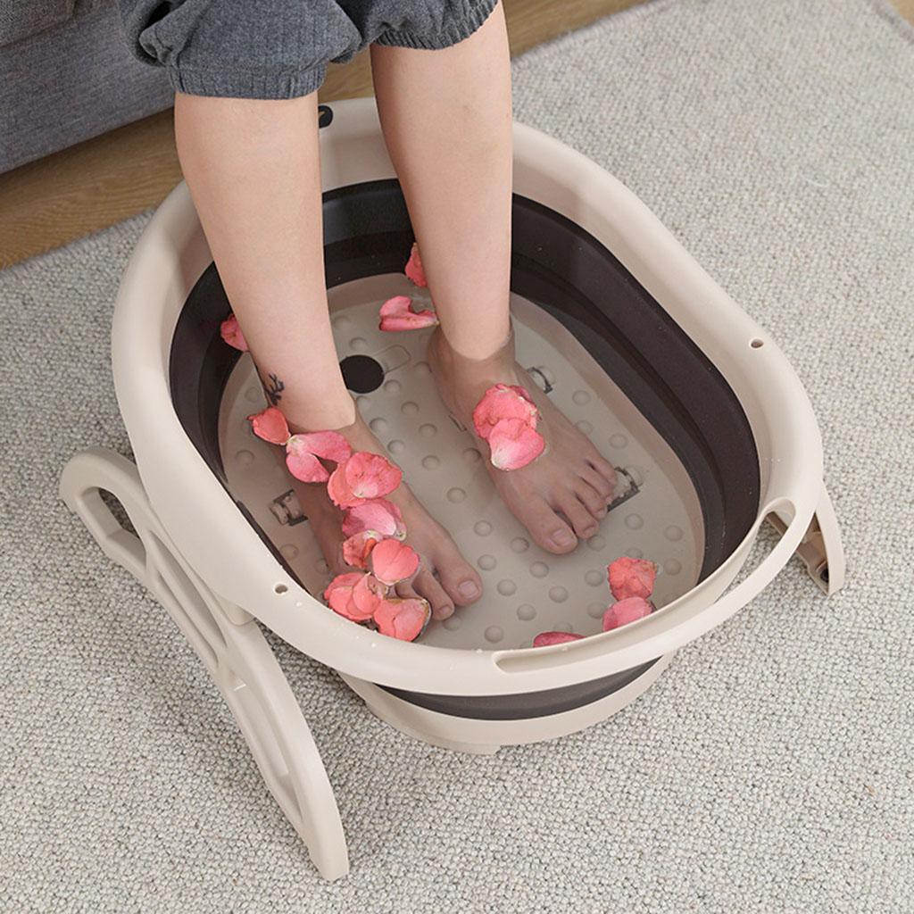 

Foldable Footbath Basin Roll Wheel lid, Foot Soaking Bucket, Folding Foot Tub for Soaking ,SPA, Foot Relaxation хаки
