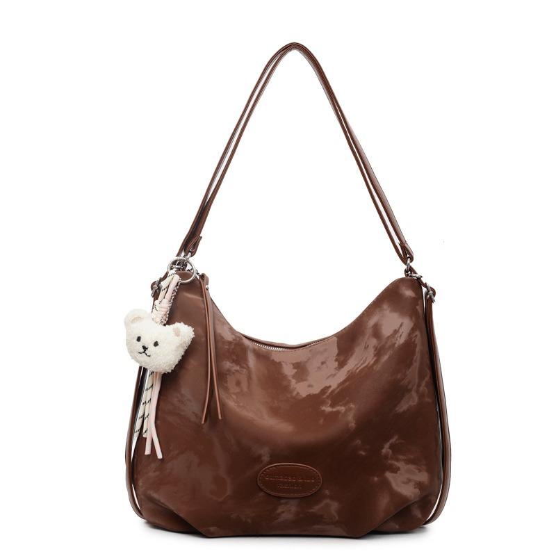 Large Capacity Pleated Soft Large Bag Commuter Bag New Versatile Tote Bag Shoulder Messenger Backpack