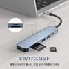 Hub USB C 6 în 1 Adaptor Tip C Extensie USB HDMI Încărcare PD de Mare Viteză 100W Dock Extensie Slot Card Transfer de Date de Mare Viteză Compatibil cu