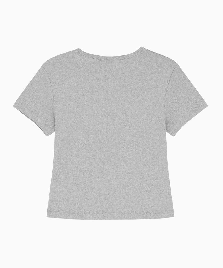 Deodeulimeo Healing Cotton Short Sleeve T-Shirt Melange Gray