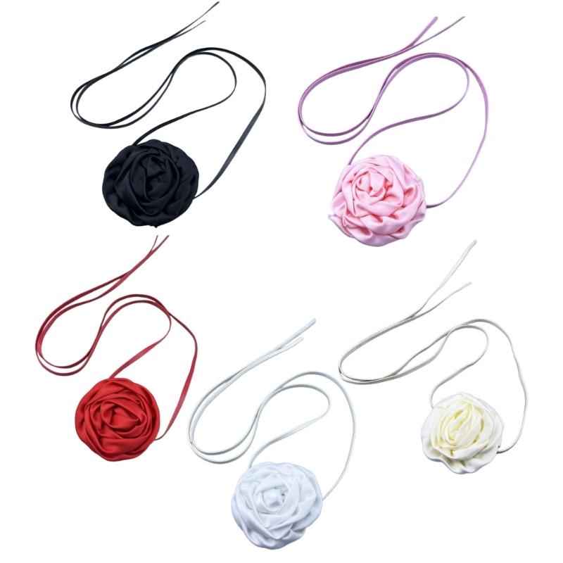 Vintage Floral Choker Necklace Accessory Chic Gothic Flower Choker Necklace Edgy Neckband for Fashion forward Individual