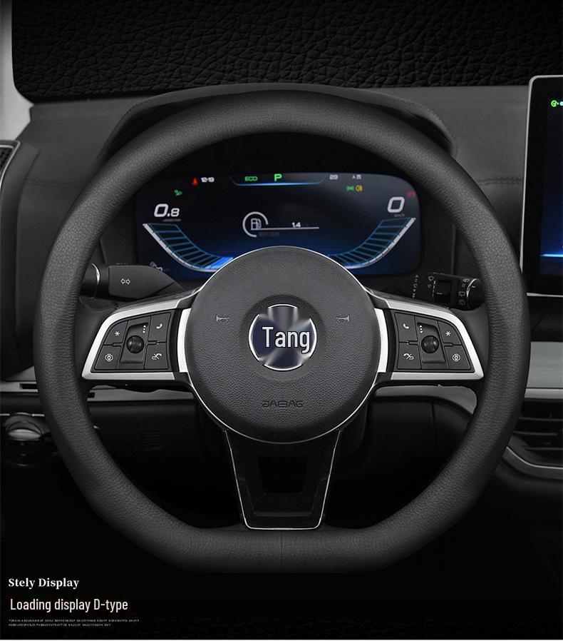 Suitable Leather Steering Wheel Cover for BYD Tang, Song, Qinplus, Han, and MAX - All Seasons, New Energy Models