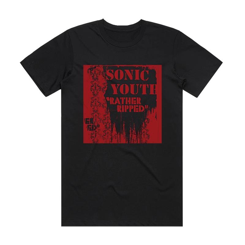 

2025 Новая мужская футболка Sonic Youth Rock Art Harajuku из чистого хлопка, свободная мужская и женская футболка с коротким рукавом XXXL