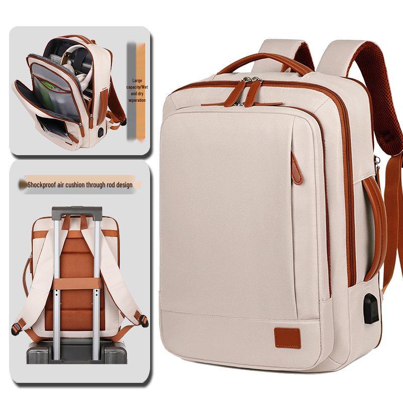 Unisex Waterproof Travel Backpack: High-End, Expandable with Large Capacity for Laptops