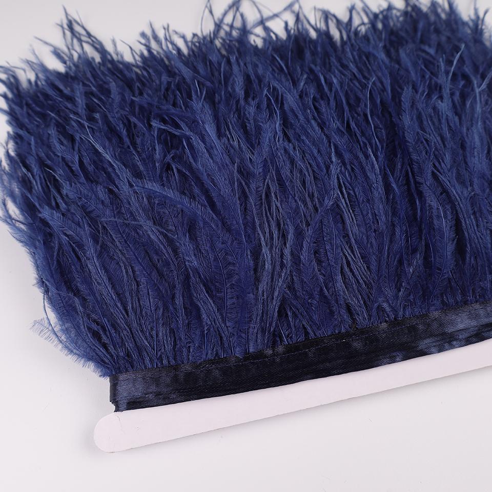 Ostrich Feathers Trim 13-18 CM Plumes on Ribbon Selvage For DIY Wedding Sewing in Dress Decoration Crafts Accessories Wholesale