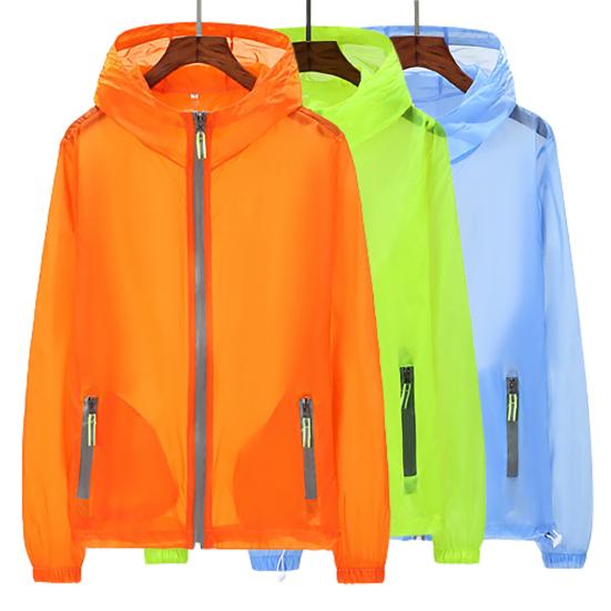 Sun Protection Jacket Reflective Strip Hooded Zipper Pockets Long Sleeves Smooth Anti-UV Thin Fishing Camping Men Summer Outdoor Coat Men Clothes