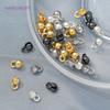 18K Gold Plated Brass Crimp Beads,End Caps For Jewelry Making,Clam Shell Bead Tip Crimp Ends Beads,DIY Bracelets Accessories