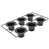 6 Cup Popover Pan for Baking   Non Stick Sturdy Carbon Steel Bakeware Easy to Clean for Pudding Muffins Popovers