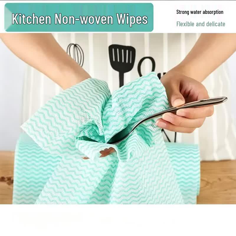 HEC CURTA Disposable Household Cleaning Cloth Roll, 50 Sheets
