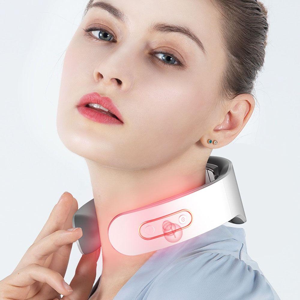 Hot Compress Cervical Spine Massager 8-Head Neck Massager Pulse Neck Device Indoor