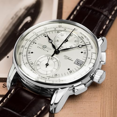 Zeppelin Watch 100th Anniversary Ivory Dial 86701 Men's [Regular Imported Product]